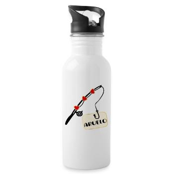 Spain Grandfather Fisherman - Water bottle with straw - white - Right
