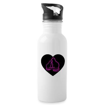 feline - Water bottle with straw - white - Right
