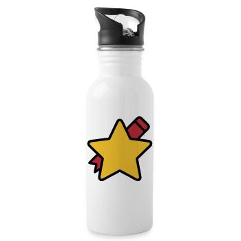 Star Pen School Teacher - Water bottle with straw - white - Right
