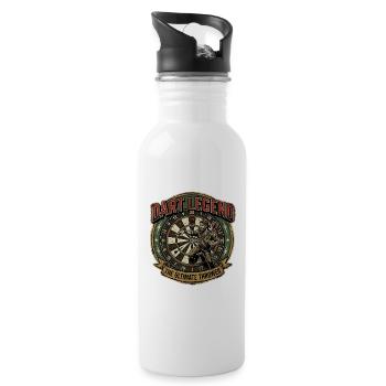 Dart Legend: Ultimate Thrower - Trinkflasche mit integriertem Trinkhalm - Weiß - Rechts