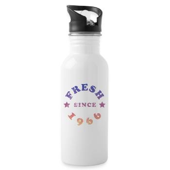 Vintage 1966 - Trinkflasche mit integriertem Trinkhalm - Weiß - Rechts