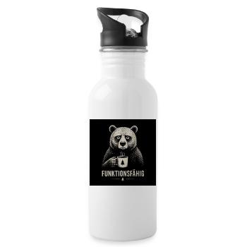 Bär FUNKTIONSFÄHIG 1 - Trinkflasche mit integriertem Trinkhalm - Weiß - Rechts