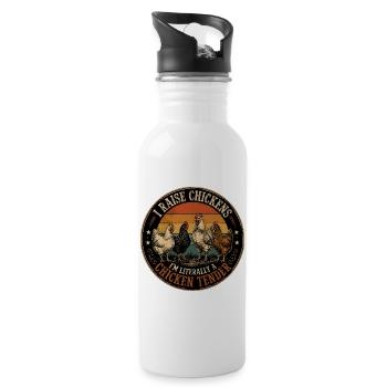 Humour Poules - I'm Literally a Chicken Tender Vin - Water bottle with straw - white - Right