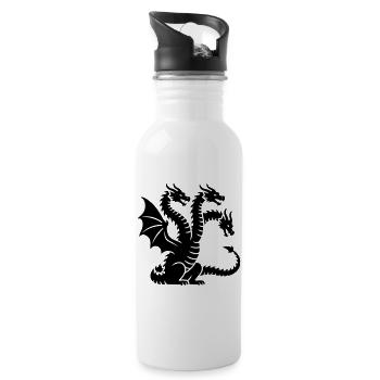 dragon - Gourde avec paille intégrée - blanc - Droite