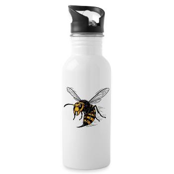 Frelon Géant Danger Sting Giant Hornet Noir - Gourde avec paille intégrée - blanc - Droite