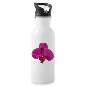 Vivid_Pink_Phalaenopsis_Noth_Orchid_Bloom - Gourde avec paille intégrée - blanc - Droite