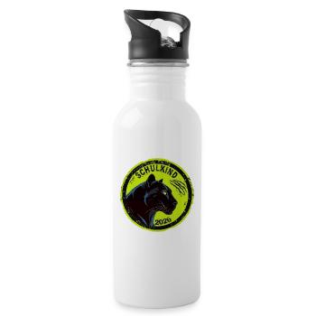 Schwarzer Panther Schulkind 2026 Einschulung Cool - Gourde avec paille intégrée - blanc - Droite