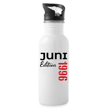 Juin 1996 - 30e anniversaire - Gourde avec paille intégrée - blanc - Droite