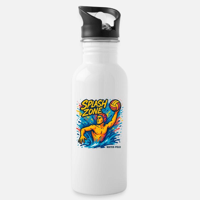 Splash Zone Water Polo Champion - Gourde avec paille intégrée - blanc
