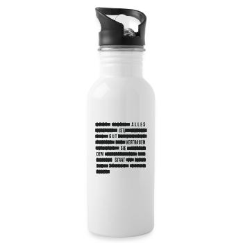 Alles ist gut - Vertrauen Sie dem Staat. - Trinkflasche mit integriertem Trinkhalm - Weiß - Rechts