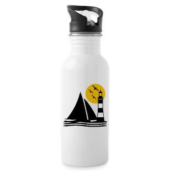 Sail - Water bottle with straw - white - Right