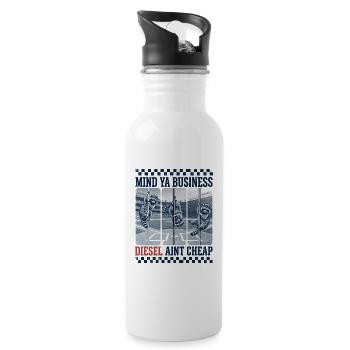 Attention à vos affaires, le diesel n’est pas un cadeau bon marché - Gourde avec paille intégrée - blanc - Droite