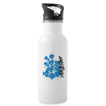 public soundsystem - Water bottle with straw - white - Right