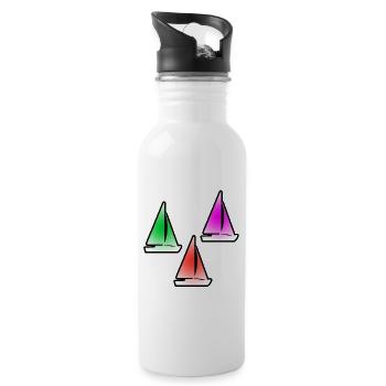 Voile - Gourde avec paille intégrée - blanc - Droite