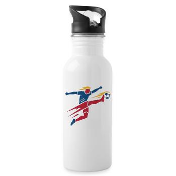 Epic Soccer Player Graphic 2026 Sports Tournament - Water bottle with straw - white - Right