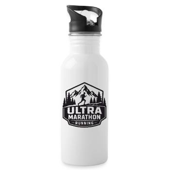 Insigne de Mountain Course d’Ultramarathon - Gourde avec paille intégrée - blanc - Droite
