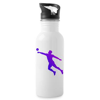 Idée de cadeau pour le joueur de fistball avec le fistball - Gourde avec paille intégrée - blanc - Droite