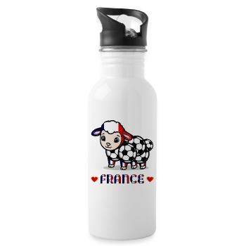 France Mounton Enfants Football - Gourde avec paille intégrée - blanc - Droite