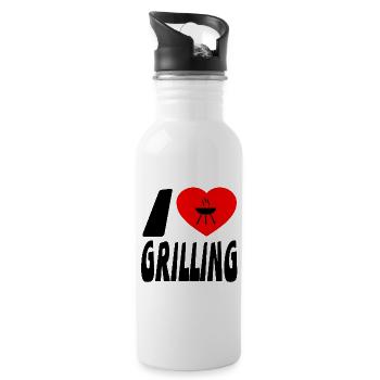Griller - Gourde avec paille intégrée - blanc - Droite