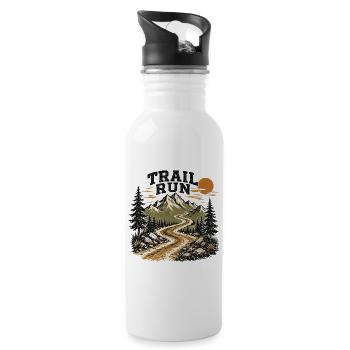 Trail Run - Trinkflasche mit integriertem Trinkhalm - Weiß - Rechts