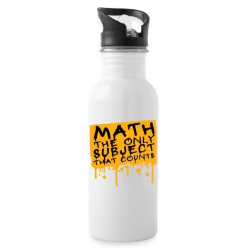 Les mathématiques La seule matière qui compte Nerd Mathe Logo - Gourde avec paille intégrée - blanc - Droite