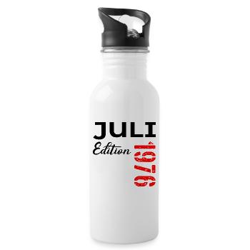 July 1976 - 50th birthday - Water bottle with straw - white - Right