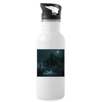 The Dark Water Mill – The Mystery of the World of Phantoms - Water bottle with straw - white - Right