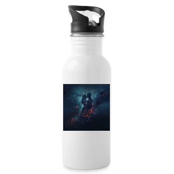 Cosmic Love – Stardust Lovers - Water bottle with straw - white - Right