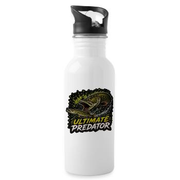 T-shirt Ultimate Predator de la pêche au brochet - Gourde avec paille intégrée - blanc - Droite