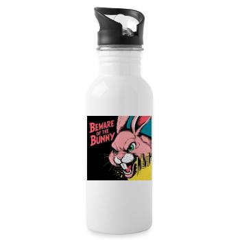 Beware of the Bunny Urban Pop - Trinkflasche mit integriertem Trinkhalm - Weiß - Rechts