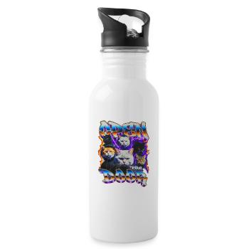 Open the Door — Neon Cat Crew - Water bottle with straw - white - Right