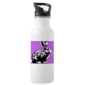 rabbit - Water bottle with straw - white - Right