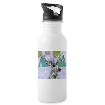 Deer - Water bottle with straw - white - Right