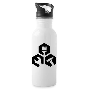 Artisan Tool Hexagon - Water bottle with straw - white - Right