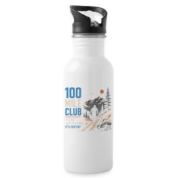 Trailrunning – 100-Meilen-Club - Trinkflasche mit integriertem Trinkhalm - Weiß - Rechts