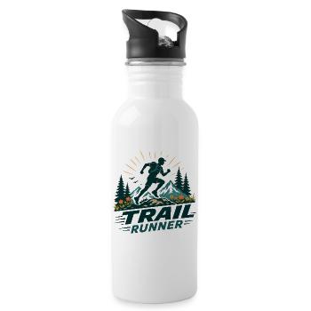 Coureur de trail - Gourde avec paille intégrée - blanc - Droite