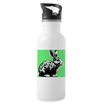 rabbit - Water bottle with straw - white - Right