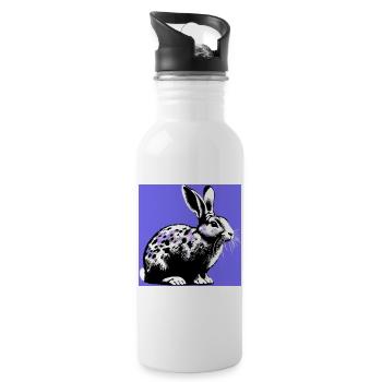 rabbit - Water bottle with straw - white - Right