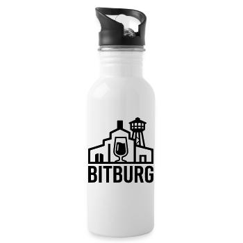 Bitburg - Trinkflasche mit integriertem Trinkhalm - Weiß - Rechts