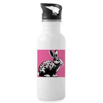 rabbit - Water bottle with straw - white - Right