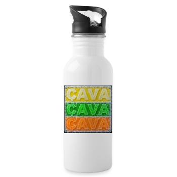 Cava givré - Gourde avec paille intégrée - blanc - Droite