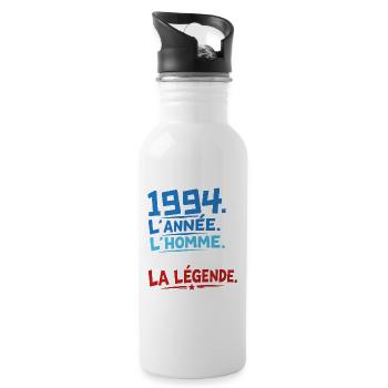 1994 L'année L'homme La Mythe La Légende  - Gourde avec paille intégrée - blanc - Droite
