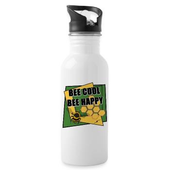 Abeille Cool Abeille Heureuse - Gourde avec paille intégrée - blanc - Droite