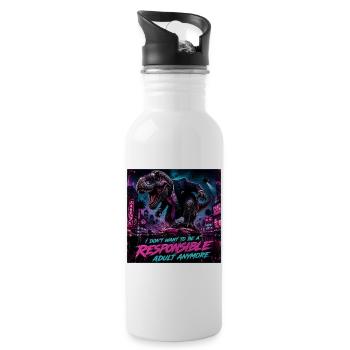 Not a Responsible Adult Meme - Water bottle with straw - white - Right