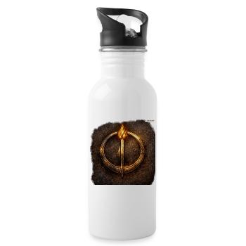 Travelers_sigil - Gourde avec paille intégrée - blanc - Droite