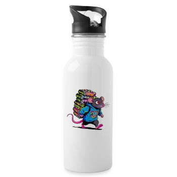 The Rat - Water bottle with straw - white - Right