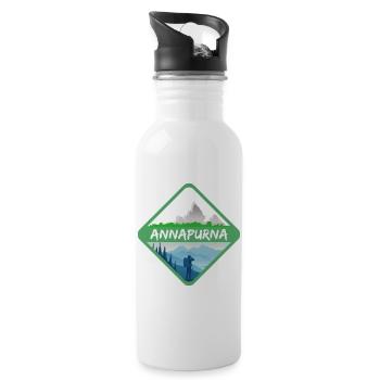 ANNAPURNA - Gourde avec paille intégrée - blanc - Droite