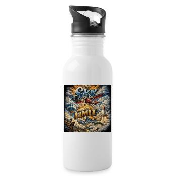 Sky is the Limit - Water bottle with straw - white - Right