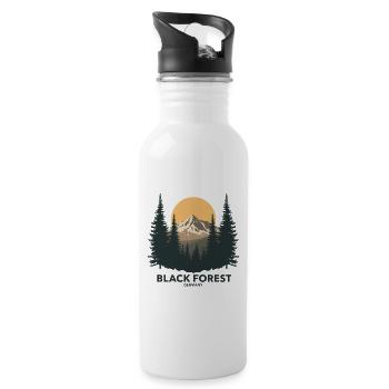 Insigne du patrimoine de la Forêt-Noire de Schwarzwald - Gourde avec paille intégrée - blanc - Droite