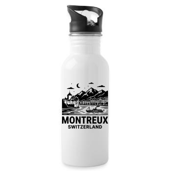 Montreaux, Switzerland - Water bottle with straw - white - Right